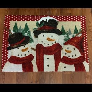 Snowmen Holiday Rug/Entrance Carpet - 29”x20”